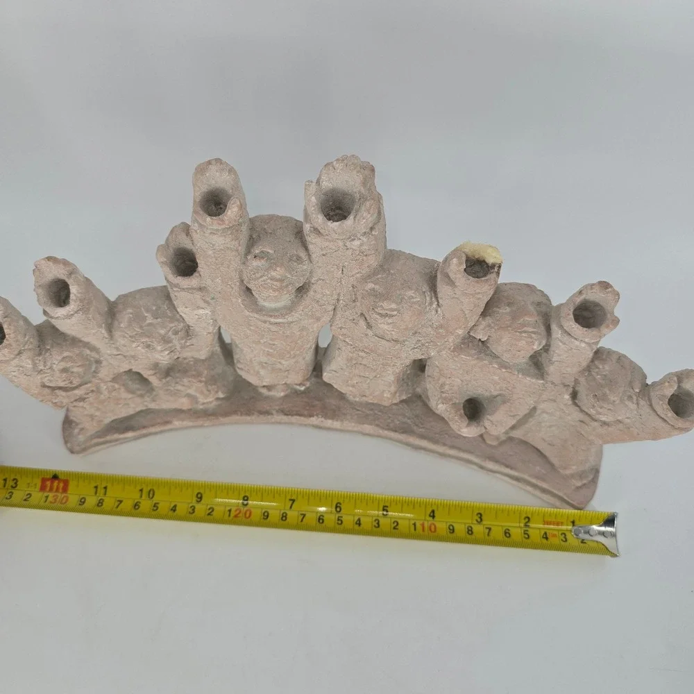 Vintage Ellen Lord Stone Hanukkah - Austin Productions Mid Century Sculpture
